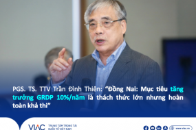 PGS. TS. TTV Trần Đình Thiên: “Đồng Nai: Mục tiêu tăng trưởng GRDP 10%/năm là thách thức lớn nhưng hoàn toàn khả thi”