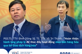 PGS.TS. TTV Đinh Dũng Sỹ, TS. TTV Võ Trí Thành: “Hoàn thiện hành lang pháp lý để thúc đẩy hoạt động mua bán hàng hóa qua Sở Giao dịch hàng hóa”