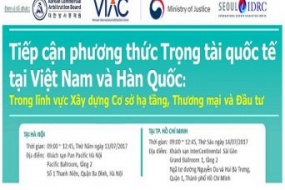 [Hà Nội - Tp.HCM] Hội thảo Sử dụng hiệu quả Trọng tài quốc tế tại Việt Nam và Hàn Quốc trong lĩnh vực Xây dựng Cơ sở hạ tầng, Thương mại và Đầu tư