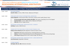 ADR in Asia Conference: Redesigning International Arbitration (Day 1 & 2)
