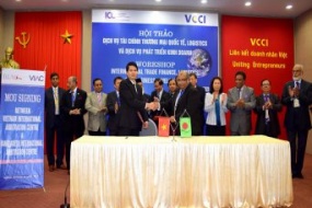 Lễ ký kết thỏa thuận hợp tác giữa Trung tâm Trọng tài Quốc tế Việt Nam và Trung tâm Trọng tài Quốc tế Bangladesh