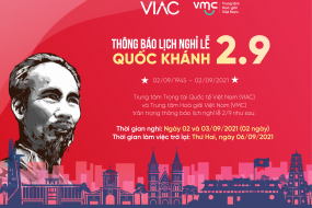 Thông báo Lịch nghỉ lễ Quốc khánh 02/09/2021