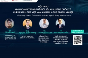 Trọng tài viên TS. Hà Công Anh Bảo tham dự và phát biểu tại Hội thảo “Kinh doanh trong thế giới số - Xu hướng quốc tế, chính sách của Việt Nam và hàm ý cho doanh nghiệp”