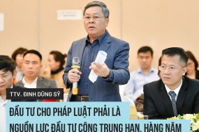 PGS.TS., Trọng tài viên Đinh Dũng Sỹ: Đầu tư cho pháp luật phải là nguồn lực đầu tư công trung hạn, hàng năm