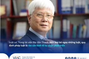 Luật sư, Trọng tài viên Bùi Văn Thành: Nên xoá bỏ ngay những luật, quy định pháp luật là rào cản kinh tế tư nhân phát triển 