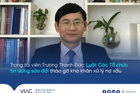Trọng tài viên Trương Thanh Đức: Luật Các Tổ chức tín dụng sửa đổi tháo gỡ khó khăn xử lý nợ xấu