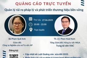 TTV LS. Phan Hoài Nam tham dự Tọa đàm " Quảng cáo trực tuyến: quản trị rủi ro pháp lý và phát triển thương hiệu bền vững”