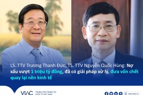 LS. TTV Trương Thanh Đức, TS. TTV Nguyễn Quốc Hùng: Nợ xấu vượt 1 triệu tỷ đồng, đã có giải pháp xử lý, đưa vốn chết quay lại nền kinh tế