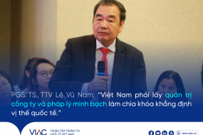 PGS. TS. Lê Vũ Nam: “Việt Nam phải lấy quản trị công ty và pháp lý minh bạch làm chìa khóa khẳng định vị thế quốc tế.”