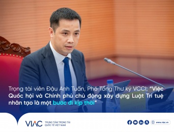 Trọng tài viên Đậu Anh Tuấn, Phó Tổng Thư ký VCCI: “Việc Quốc hội và Chính phủ chủ động xây dựng Luật Trí tuệ nhân tạo là một bước đi kịp thời, thể hiện tư duy kiến tạo thể chế, đón bắt xu thế công nghệ và khơi mở không gian đổi mới sáng tạo”