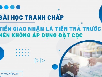 #100 | Tiền giao nhận là tiền trả trước nên không áp dụng đặt cọc