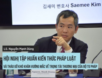 Hội nghị Tập huấn kiến thức pháp luật và tháo gỡ khó khăn vướng mắc về trọng tài thương mại của Bộ Tư pháp tại Thành phố Hà Nội