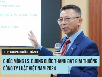 Luật Sư, Trọng tài viên Dương Quốc Thành, Giám đốc Công ty Luật TNHH ALV Lawyers, Trọng tài viên VIAC, Hòa giải viên VMC đạt Giải thưởng Công ty Luật Việt Nam 2024