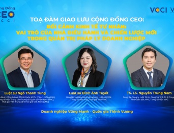 Tọa đàm giao lưu CEO “Bối cảnh kinh tế tư nhân: Vai trò của nhà điều hành và chiến lược mới trong quản trị pháp lý doanh nghiệp”.