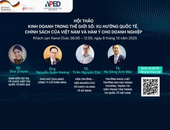 Trọng tài viên TS. Hà Công Anh Bảo tham dự và phát biểu tại Hội thảo “Kinh doanh trong thế giới số - Xu hướng quốc tế, chính sách của Việt Nam và hàm ý cho doanh nghiệp”