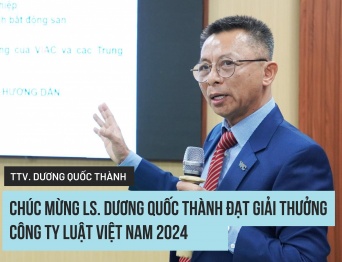 Luật Sư, Trọng tài viên Dương Quốc Thành, Giám đốc Công ty Luật TNHH ALV Lawyers, Trọng tài viên VIAC, Hòa giải viên VMC đạt Giải thưởng Công ty Luật Việt Nam 2024