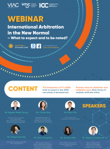 Webinar on International Arbitration in the new normal – What to expect and to be noted?