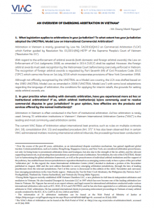 An overview of emerging Arbitration in Vietnam