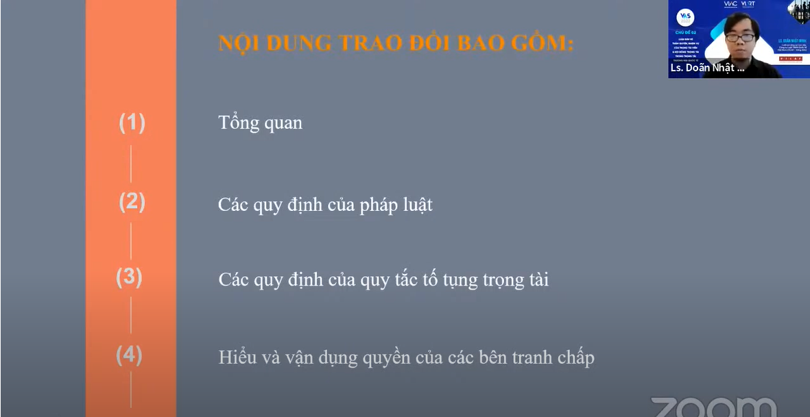 Luật sư Doãn Nhật Minh chia sẻ về thầm quyền của Hội đồng trọng tài